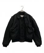 USEDユーズド）の古着「ナイロンフライトジャケット」｜ブラック