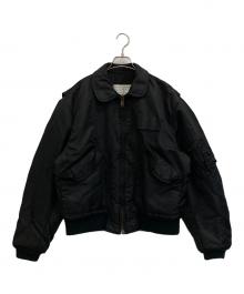 USED（ユーズド）の古着「ナイロンフライトジャケット」｜ブラック