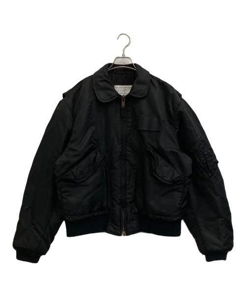 USED（ユーズド）USED (ユーズド) ナイロンフライトジャケット ブラック サイズ:Lの古着・服飾アイテム