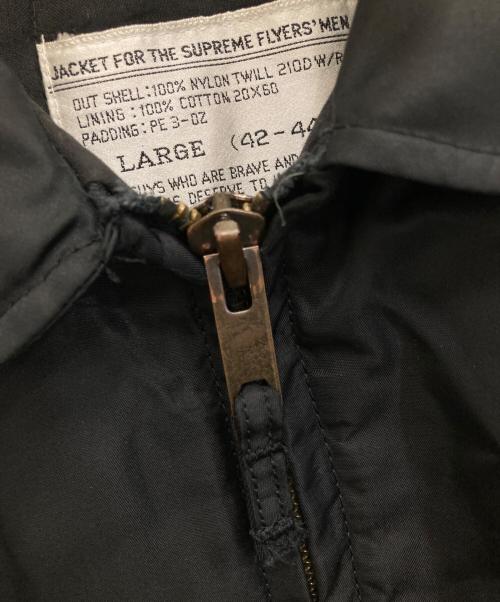 USED（ユーズド）USED (ユーズド) ナイロンフライトジャケット ブラック サイズ:Lの古着・服飾アイテム