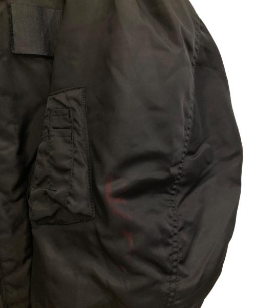 USED（ユーズド）USED (ユーズド) ナイロンフライトジャケット ブラック サイズ:Lの古着・服飾アイテム