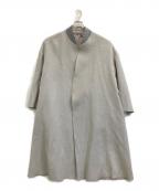 mikomoriミコモリ）の古着「ウール混コート」｜ライトグレー