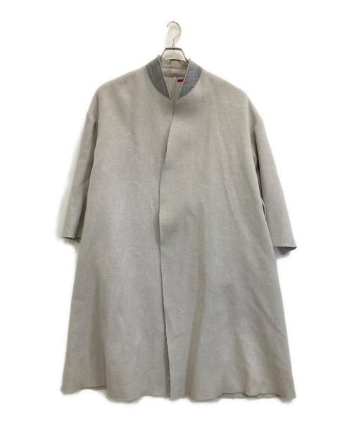 mikomori（ミコモリ）mikomori (ミコモリ) ウール混コート ライトグレー サイズ:Mの古着・服飾アイテム