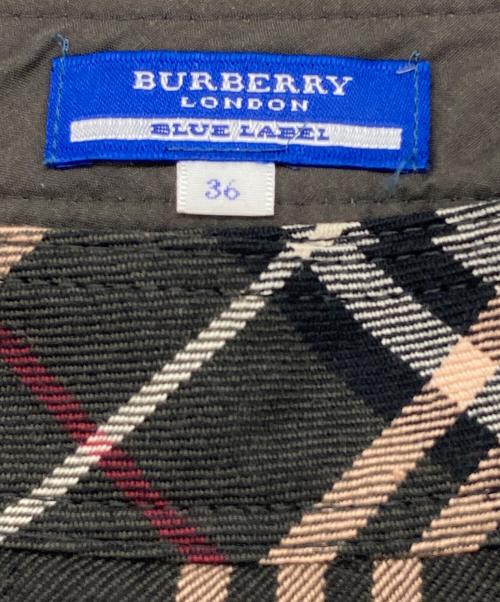 BURBERRY BLUE LABEL（バーバリー ブルー レーベル）BURBERRY BLUE LABEL (バーバリー ブルー レーベル) ノバチェックミニスカート ブラウン サイズ:36の古着・服飾アイテム