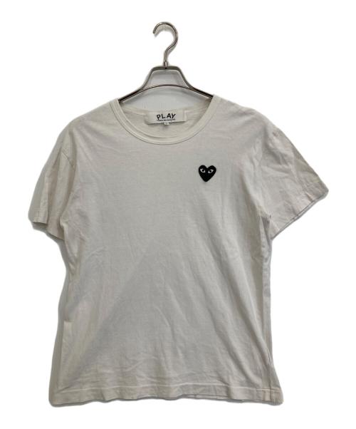 PLAY COMME des GARCONS（プレイコムデギャルソン）PLAY COMME des GARCONS (プレイコムデギャルソン) ロゴTシャツ ホワイト サイズ:Ｌの古着・服飾アイテム