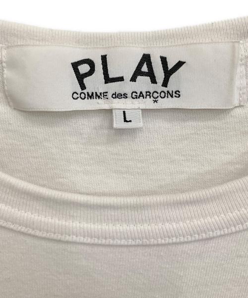 PLAY COMME des GARCONS（プレイコムデギャルソン）PLAY COMME des GARCONS (プレイコムデギャルソン) ロゴTシャツ ホワイト サイズ:Ｌの古着・服飾アイテム