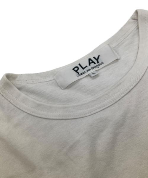 PLAY COMME des GARCONS（プレイコムデギャルソン）PLAY COMME des GARCONS (プレイコムデギャルソン) ロゴTシャツ ホワイト サイズ:Ｌの古着・服飾アイテム