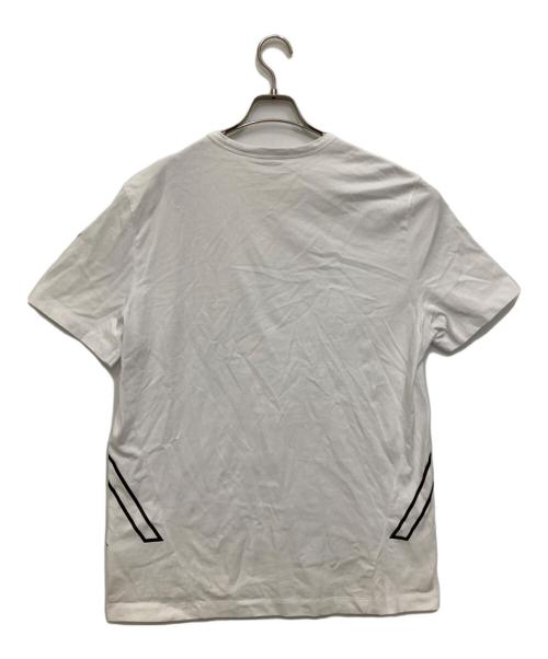 MONCLER（モンクレール）MONCLER (モンクレール) シリコンロゴ クルーネック半袖Tシャツ ホワイト サイズ:不明の古着・服飾アイテム