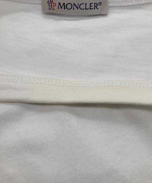 MONCLER（モンクレール）MONCLER (モンクレール) シリコンロゴ クルーネック半袖Tシャツ ホワイト サイズ:不明の古着・服飾アイテム