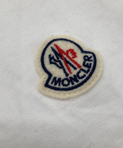 MONCLER（モンクレール）MONCLER (モンクレール) シリコンロゴ クルーネック半袖Tシャツ ホワイト サイズ:不明の古着・服飾アイテム
