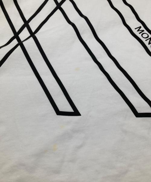 MONCLER（モンクレール）MONCLER (モンクレール) シリコンロゴ クルーネック半袖Tシャツ ホワイト サイズ:不明の古着・服飾アイテム