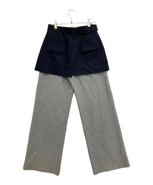 MAISON SPECIAL（メゾンスペシャル）MAISON SPECIAL (メゾンスペシャル) ラップレイヤードスウェットパンツ グレー サイズ:F 未使用品の古着・服飾アイテム