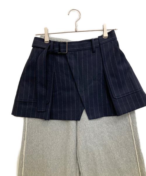 MAISON SPECIAL（メゾンスペシャル）MAISON SPECIAL (メゾンスペシャル) ラップレイヤードスウェットパンツ グレー サイズ:F 未使用品の古着・服飾アイテム