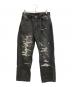 X-LARGE（エクストララージ）の古着「CRASH DENIM PANTS」｜ブラック