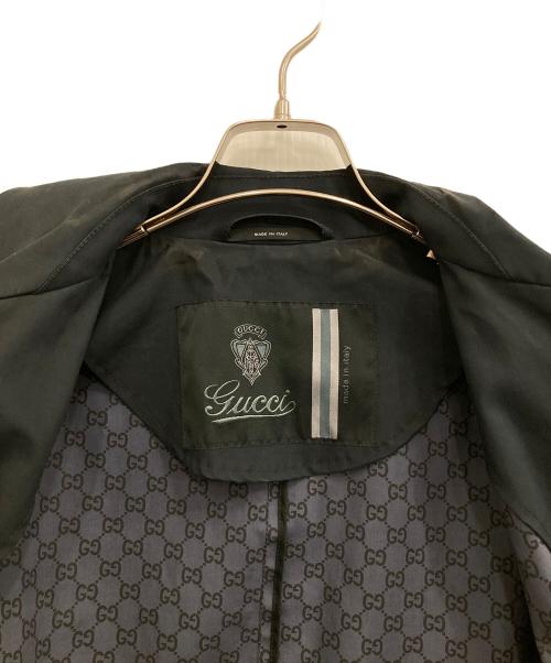 GUCCI（グッチ）GUCCI (グッチ) ステンカラーコート ネイビー サイズ:44の古着・服飾アイテム