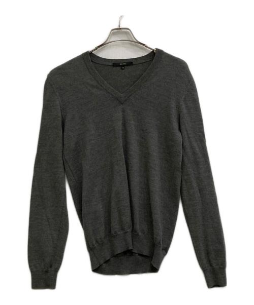 GUCCI（グッチ）GUCCI (グッチ) Vネックニット グレー サイズ:Ｓの古着・服飾アイテム