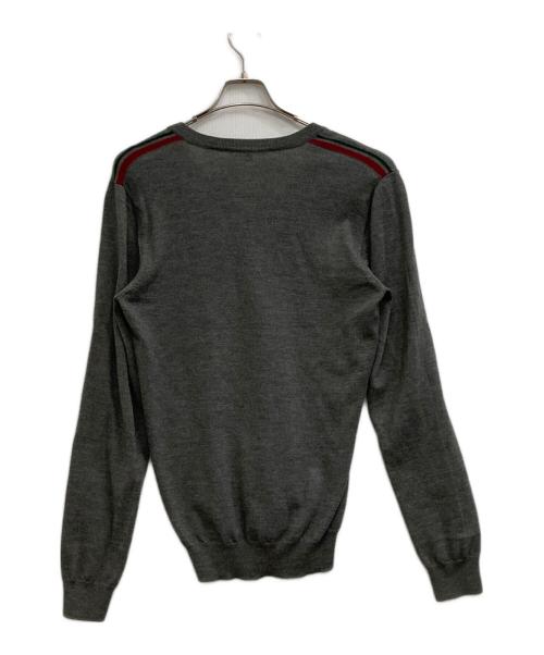 GUCCI（グッチ）GUCCI (グッチ) Vネックニット グレー サイズ:Ｓの古着・服飾アイテム
