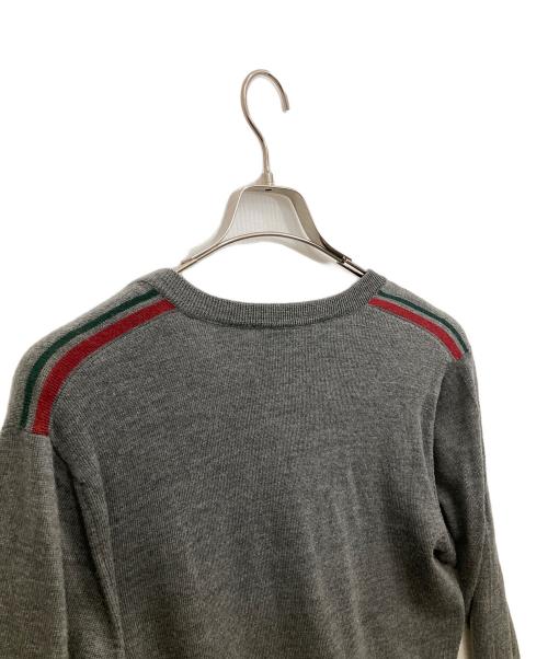 GUCCI（グッチ）GUCCI (グッチ) Vネックニット グレー サイズ:Ｓの古着・服飾アイテム