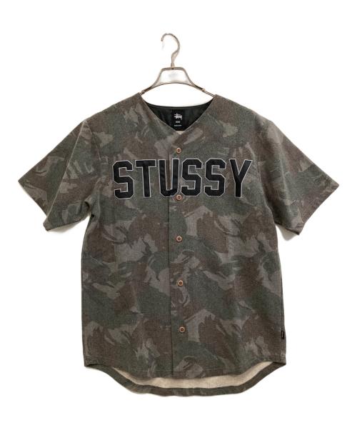 stussy（ステューシー）stussy (ステューシー) ベースボールシャツ オリーブ サイズ:Mの古着・服飾アイテム