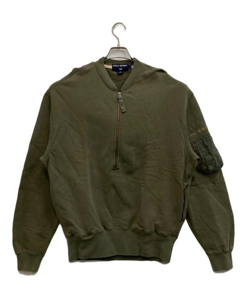 POLO SPORT（ポロスポーツ）POLO SPORT (ポロスポーツ) ハーフジップスウェット オリーブ サイズ:Lの古着・服飾アイテム