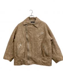 Sea Room lynn（シールームリン）の古着「Vintage ECOレザーBIGライダース」｜ブラウン