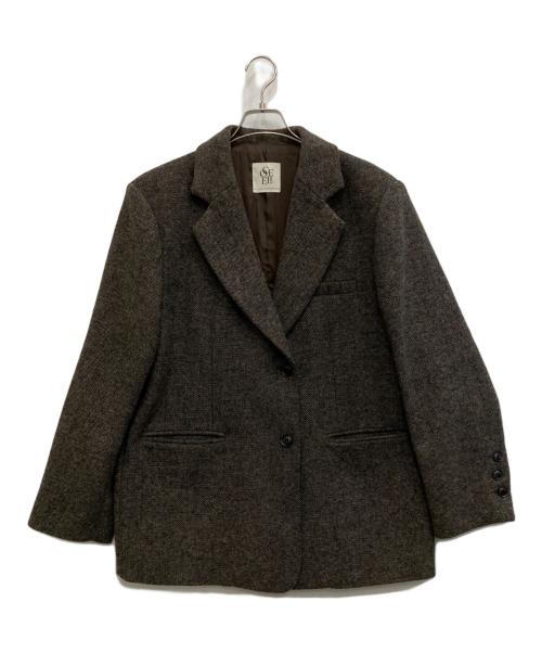 Sea Room lynn（シールームリン）Sea Room Lynn (シールームリン) aoi ihara (アオイイハラ) ウールテーラードジャケット ブラウン サイズ:Mの古着・服飾アイテム