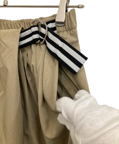 BORDERS at BALCONY（ボーダーズアットバルコニー）BORDERS at BALCONY (ボーダーズアットバルコニー) AIRY CROSS TUCK PANTS ブラウン サイズ:36の古着・服飾アイテム