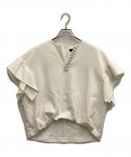 YOKO CHANヨーコチャン）の古着「パール装飾ブラウス」｜ホワイト