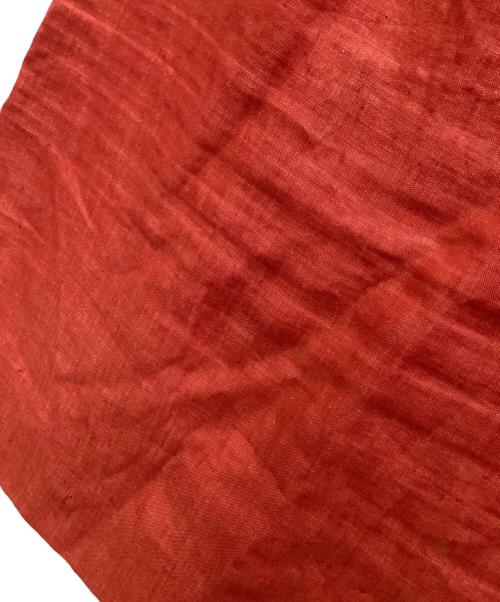 Yves Saint Laurent（イヴサンローラン）Yves Saint Laurent (イヴサンローラン) リネンノースリーブワンピース レッド サイズ:34の古着・服飾アイテム