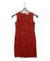 Yves Saint Laurent（イヴサンローラン）の古着「リネンノースリーブワンピース」｜レッド
