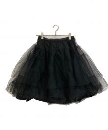 FOXEY NEWYORK（フォクシーニューヨーク）の古着「チュールスカート」｜ブラック