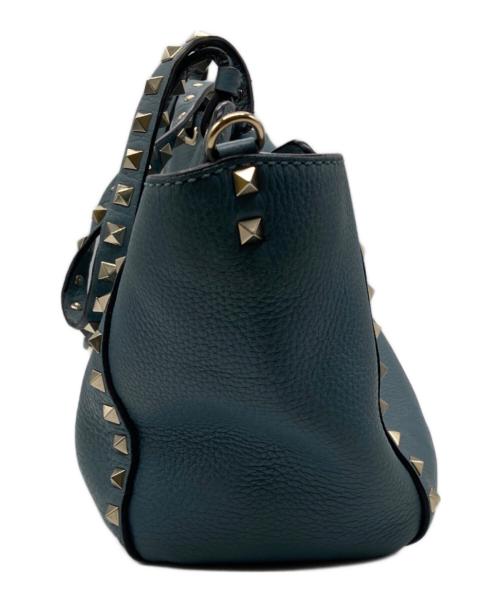 VALENTINO GARAVANI（ヴァレンティノ・ガラヴァーニ）VALENTINO GARAVANI (ヴァレンティノ・ガラヴァーニ) 2WAY ロックスタッズ トラビーズ スモールトートバッグの古着・服飾アイテム