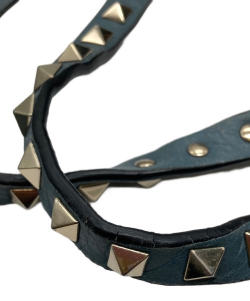 VALENTINO GARAVANI（ヴァレンティノ・ガラヴァーニ）VALENTINO GARAVANI (ヴァレンティノ・ガラヴァーニ) 2WAY ロックスタッズ トラビーズ スモールトートバッグの古着・服飾アイテム