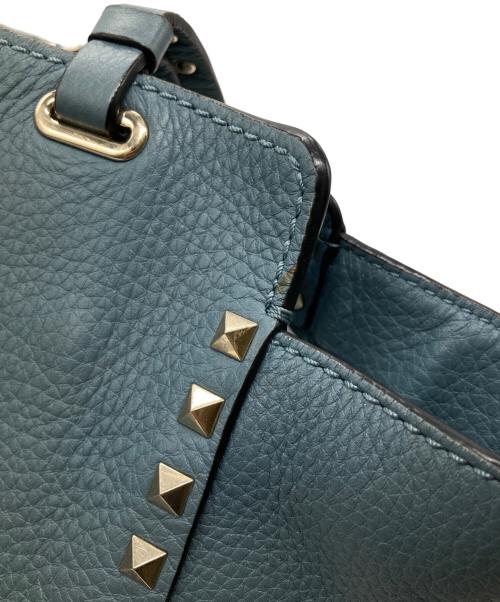 VALENTINO GARAVANI（ヴァレンティノ・ガラヴァーニ）VALENTINO GARAVANI (ヴァレンティノ・ガラヴァーニ) 2WAY ロックスタッズ トラビーズ スモールトートバッグの古着・服飾アイテム