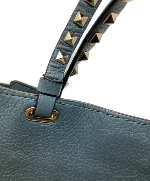 VALENTINO GARAVANI（ヴァレンティノ・ガラヴァーニ）VALENTINO GARAVANI (ヴァレンティノ・ガラヴァーニ) 2WAY ロックスタッズ トラビーズ スモールトートバッグの古着・服飾アイテム