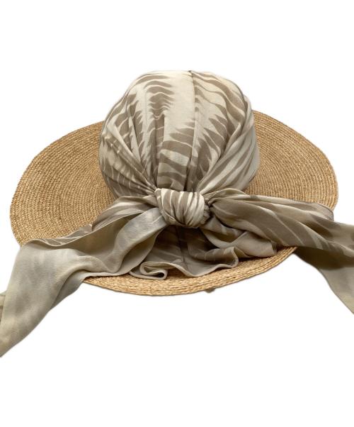 HELEN KAMINSKI（ヘレンカミンスキー）HELEN KAMINSKI (ヘレンカミンスキー) ラフィアハット ベージュの古着・服飾アイテム