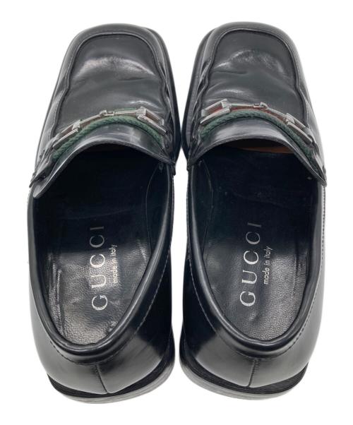 GUCCI（グッチ）GUCCI (グッチ) シェリーラインレザーローファー ブラック サイズ:40の古着・服飾アイテム