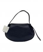 Rin leatherリンレザー）の古着「レザーハンドバッグ」｜ネイビー