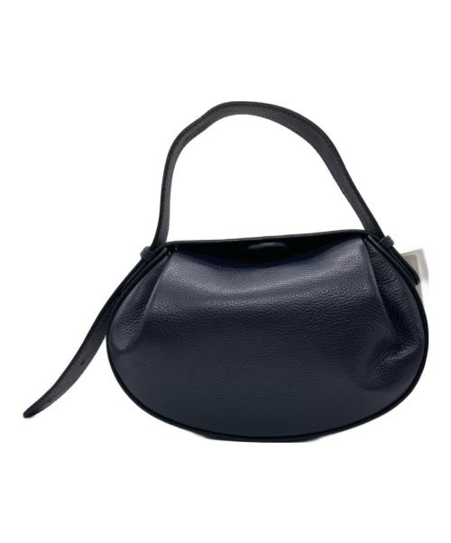 Rin leather（リンレザー）Rin leather (リンレザー) レザーハンドバッグ ネイビーの古着・服飾アイテム