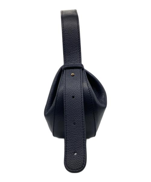 Rin leather（リンレザー）Rin leather (リンレザー) レザーハンドバッグ ネイビーの古着・服飾アイテム