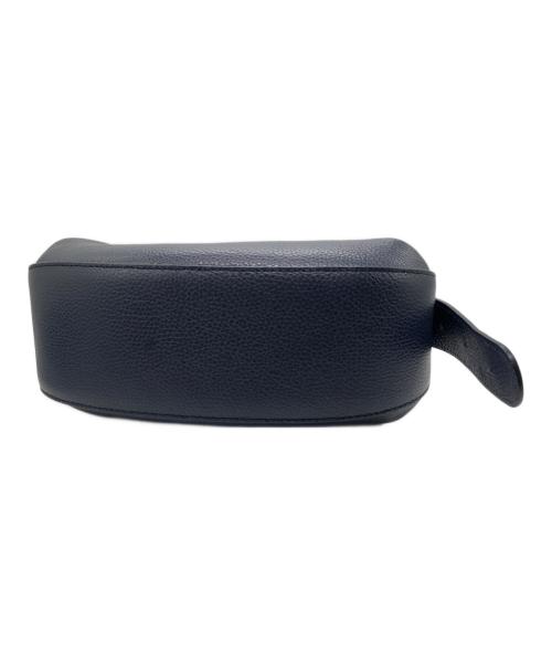 Rin leather（リンレザー）Rin leather (リンレザー) レザーハンドバッグ ネイビーの古着・服飾アイテム