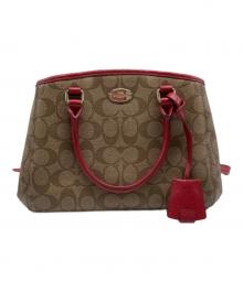 COACH（コーチ）の古着「2WAYバッグ」｜レッド×ブラウン