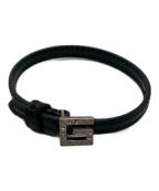 GUCCIグッチ）の古着「クリスタルGブレスレット」｜ブラック