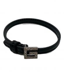 GUCCI（グッチ）の古着「クリスタルGブレスレット」｜ブラック