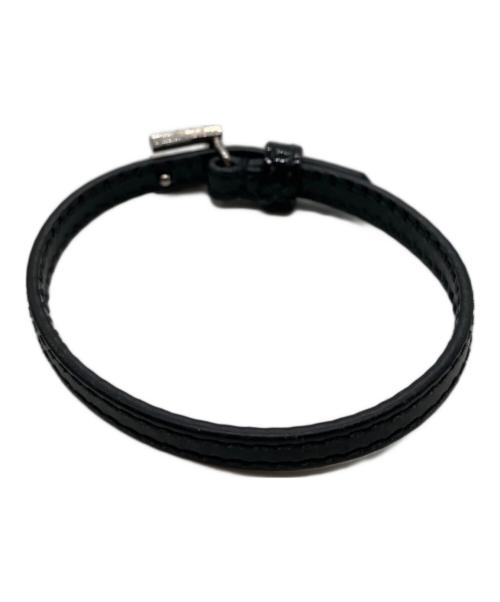 GUCCI（グッチ）GUCCI (グッチ) クリスタルGブレスレット ブラックの古着・服飾アイテム