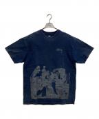 stussyステューシー）の古着「フォトプリントTシャツ」｜ネイビー