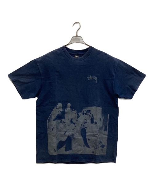 stussy（ステューシー）stussy (ステューシー) フォトプリントTシャツ ネイビー サイズ:Lの古着・服飾アイテム