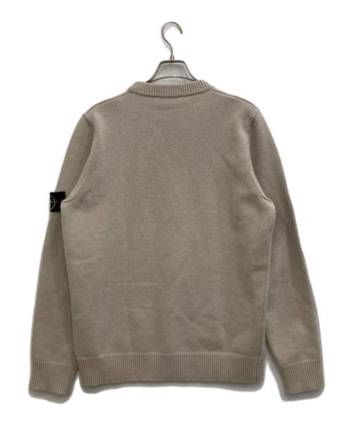 STONE ISLAND（ストーンアイランド）STONE ISLAND (ストーンアイランド) クルーネックニット ベージュ サイズ:Lの古着・服飾アイテム