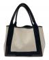 BALENCIAGA (バレンシアガ) ネイビーカバスSキャンバストートバッグ ベージュ：35000円