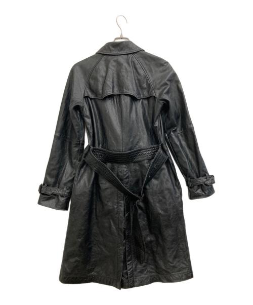 PAUL SMITH（ポールスミス）PAUL SMITH (ポールスミス) レザートレンチコート ブラック サイズ:40の古着・服飾アイテム